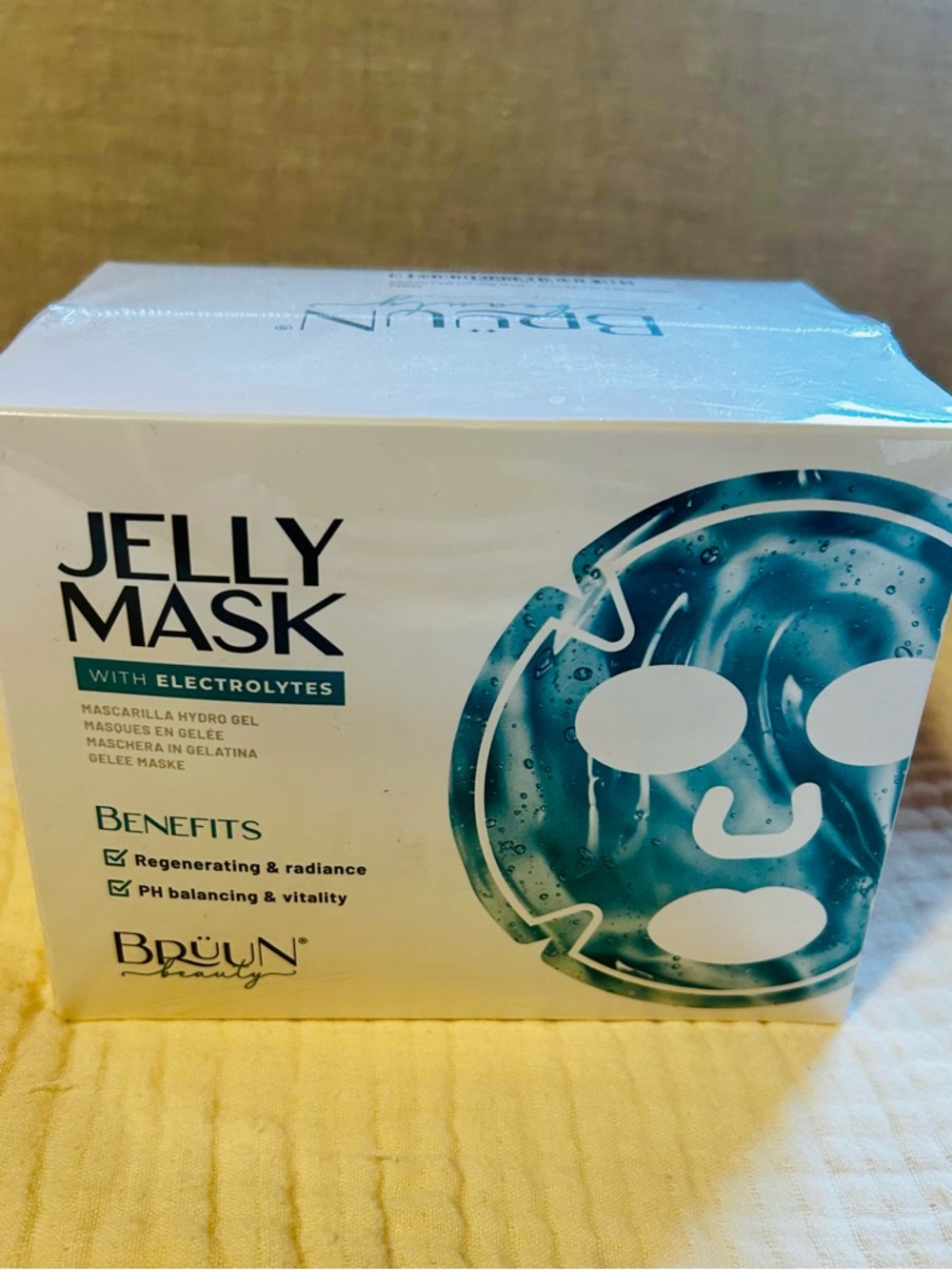 New in Box: BRÜUN Beauty Jelly Mask with Electrolytes - 10 piece starter pack